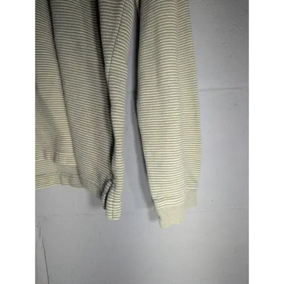 Geoffrey Beene 100% Cotton Green Striped Long Sleeve With Buttons, Size Large - Picture 3 of 5